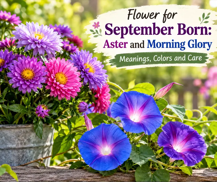 Flower for September Born: Aster and Morning Glory Meanings, Colors and Care